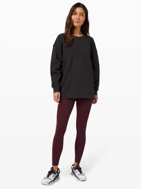 Lululemon Perfectly Oversized Crewneck Sweatshirt Black 8